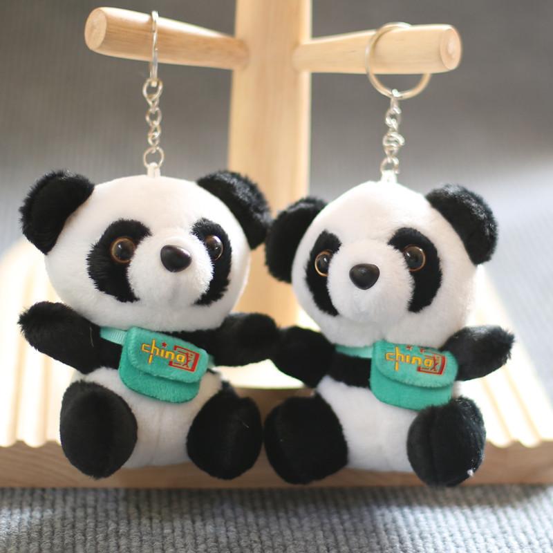 Sweet Panda Plush Toy Keychain Adorable And Soft Bag Charm 12cm