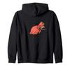 Mesomeso Red Cape and Hat Zip Hoodie