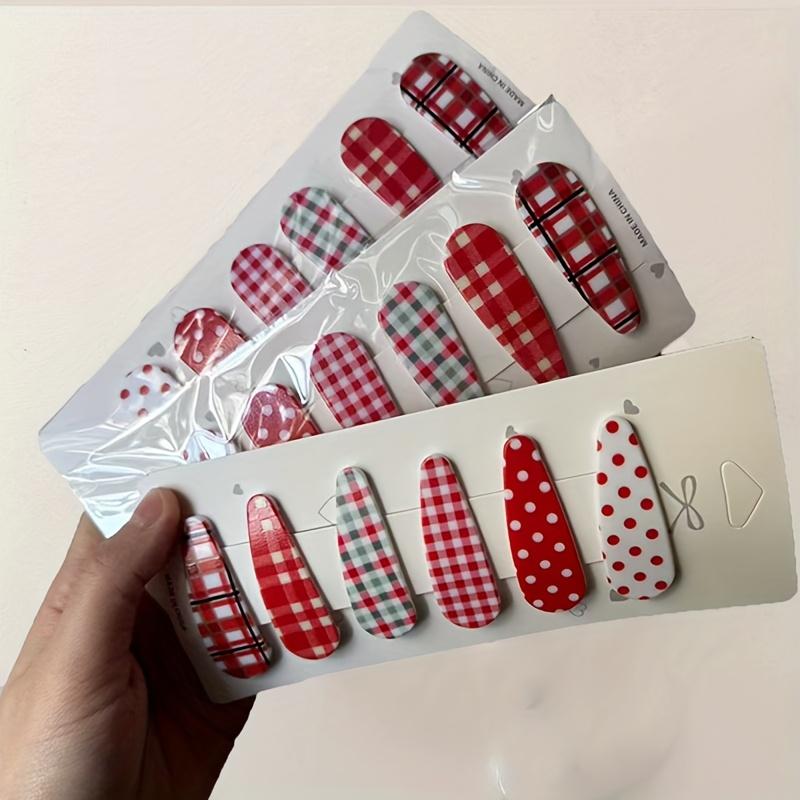 6Pcs Color Hairpin Simple and Versatile, Side Bangs Broken Hairpin, Red Polka Dot Hairpin