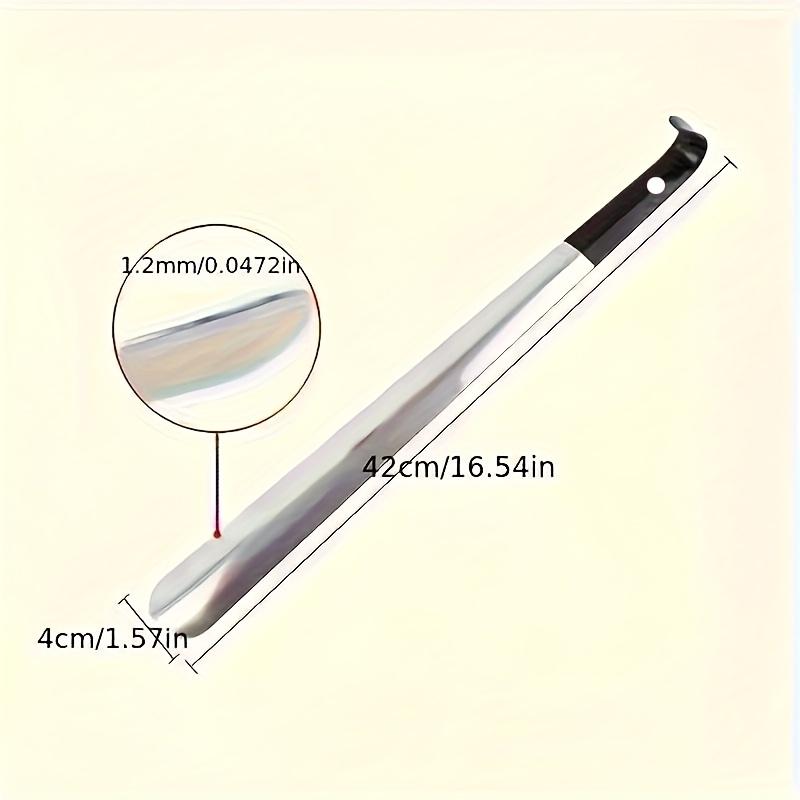

1pc Extra Long 42 cm Stainless Steel Shoe Horn for Elderly - Non-Slip Comfort Grip Handle, Durable Metal Construction, Easy