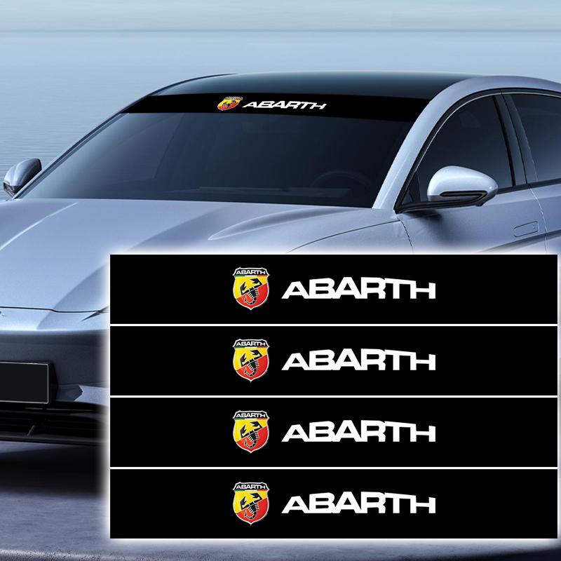 Abbas LOGO Emblem Auto Frontscheibenaufkleber Vorne und Hinten Dekorativ für Fiat Abbas 500 500L 500X 124 Aegea MobiPanda Tipo Sedici Centoventi Qubo
