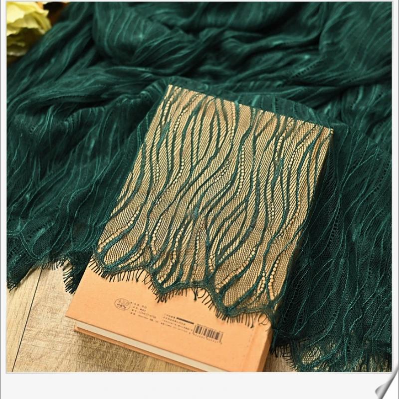 1.5x3Meters/Piece Wedding Lace Thin And Soft Wave Pattern Eyelash Lace Fabric DIY Sewing Handmade Wedding Dress Lace Material