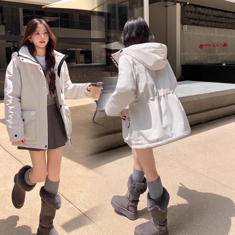Padded clothes women's autumn and winter new loose hooded padded clothes padded jackets bread clothes loose tops coat thick