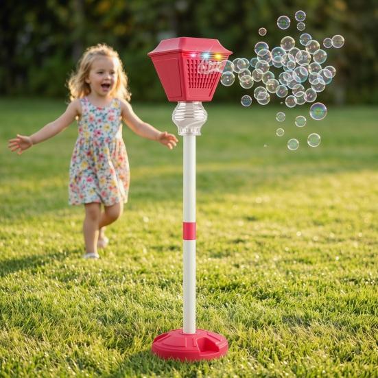 1 Set Automatic Bubble Machine & Music, Rechargeable with LED Light Bubble Maker with Base, Height
