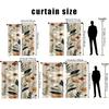 2PCS Multicolor Beige Orange White Floral Pattern Curtains Rod Pocket Design For Bedroom And Living Room