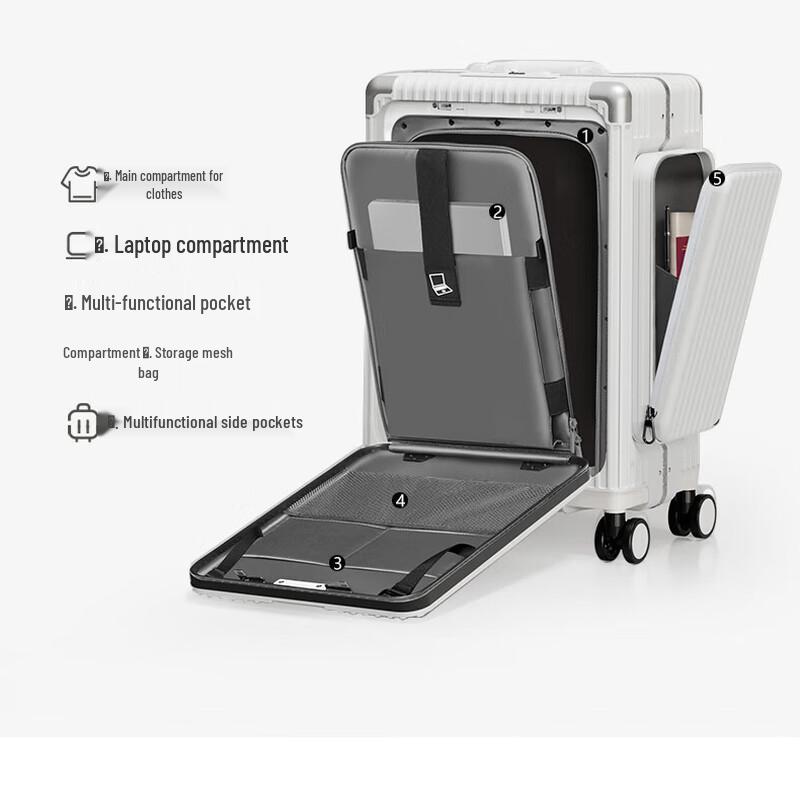 Tymon Multi-functional Front & Side Opening Business Carry-on Luggage