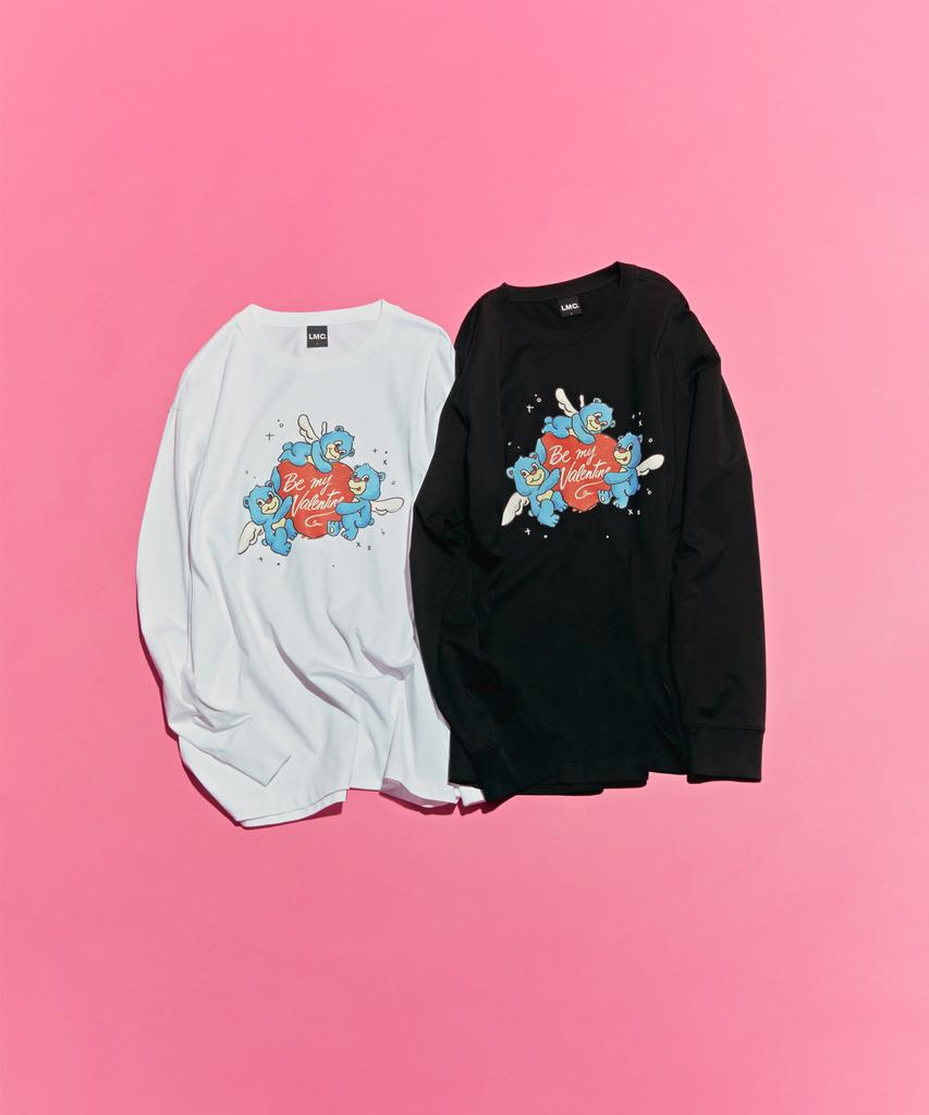 LMC Heart Bear Long Slv Tee Black