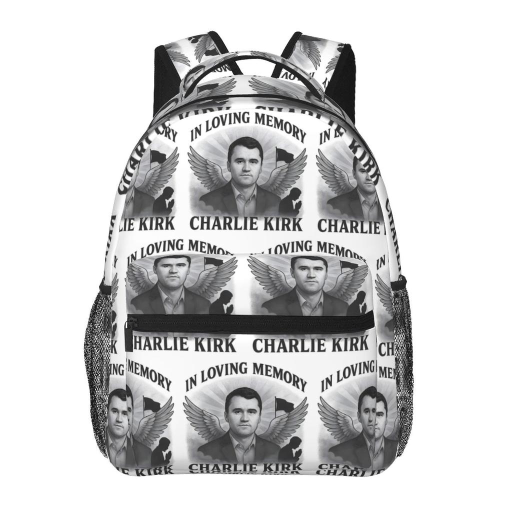 Rest In Peace Charlie Kirk Backpack Student Boys Girls BookBag Kids School Bag Laptop Shoulder Bags for Men Women