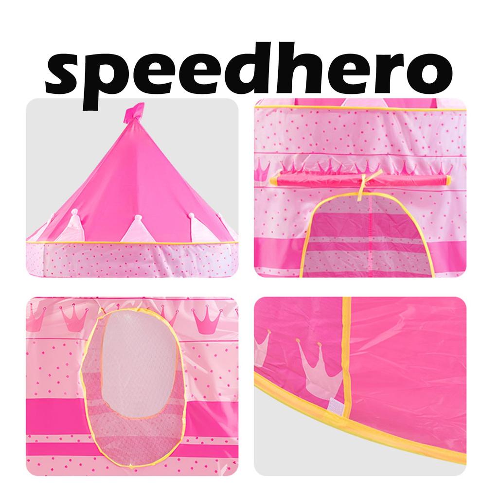 Speedhero Kids' Castle Tent, IndoorOutdoor Playhouse, Camping Tent, Pretend Play, Educational Toy, Parent-Child Play, Ball Pit, Storage Bag Included,