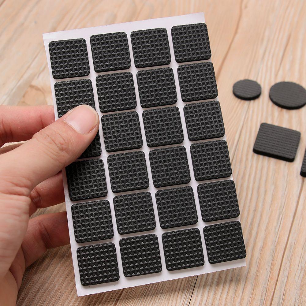 1/2/6/15/24Pcs Bumper Chair Fittings Self-adhesive Floor Protector Geometric Shape Anti-slip Mat Anti Noisy Furniture Leg Pads
