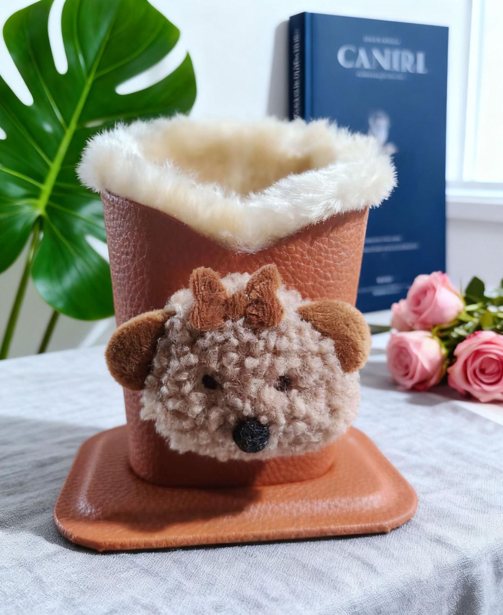 

- Плюшевый держатель для очков Очаровательный мультяшный держатель для очков и ручек Настольное хранилище Стойка для хранения очков One Size