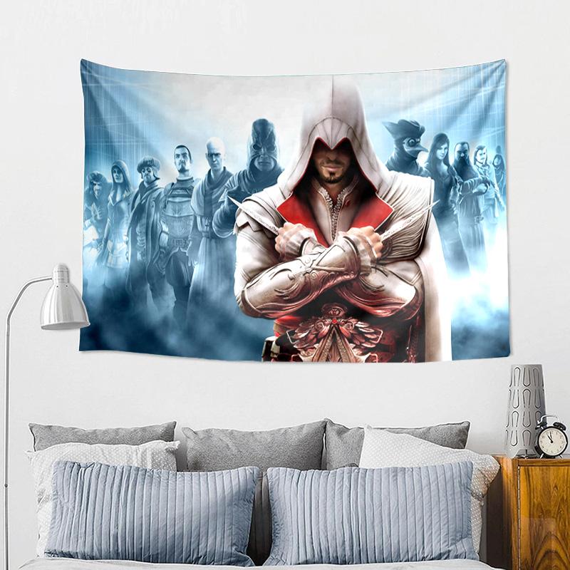 Assassin Game Printed Tapestry, Wall Hanging,Livingroom, dormitory, Large Wall Decor, Fabric Decor Fan Birthday Gifts