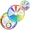 Wigearss 3 Pieces Color Mixing Wheel Package for School Office Learning Guide Art Class Teaching Tool (3 Piseces Different Sizes)