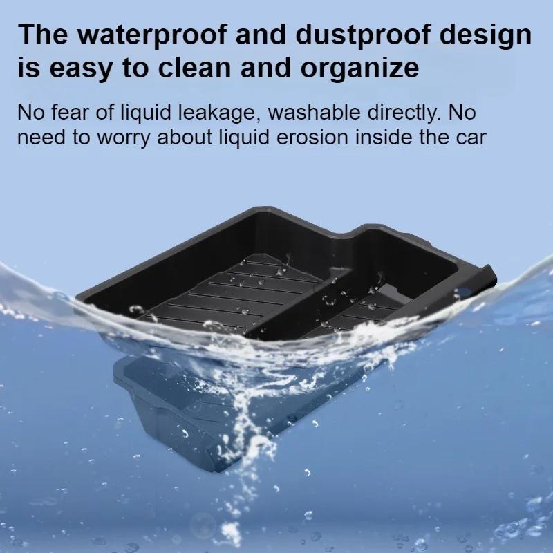 Under Front Seat Storage Box for Leapmotor C10 2024-2026 TPE Central Control Armrest Box Storage Box Organizer Case Accessories