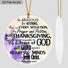 1pc Philippians 4:6-7 Religious Verse Acrylic Ornament Hanging Decor Gift for Christians Home Car Church Easter