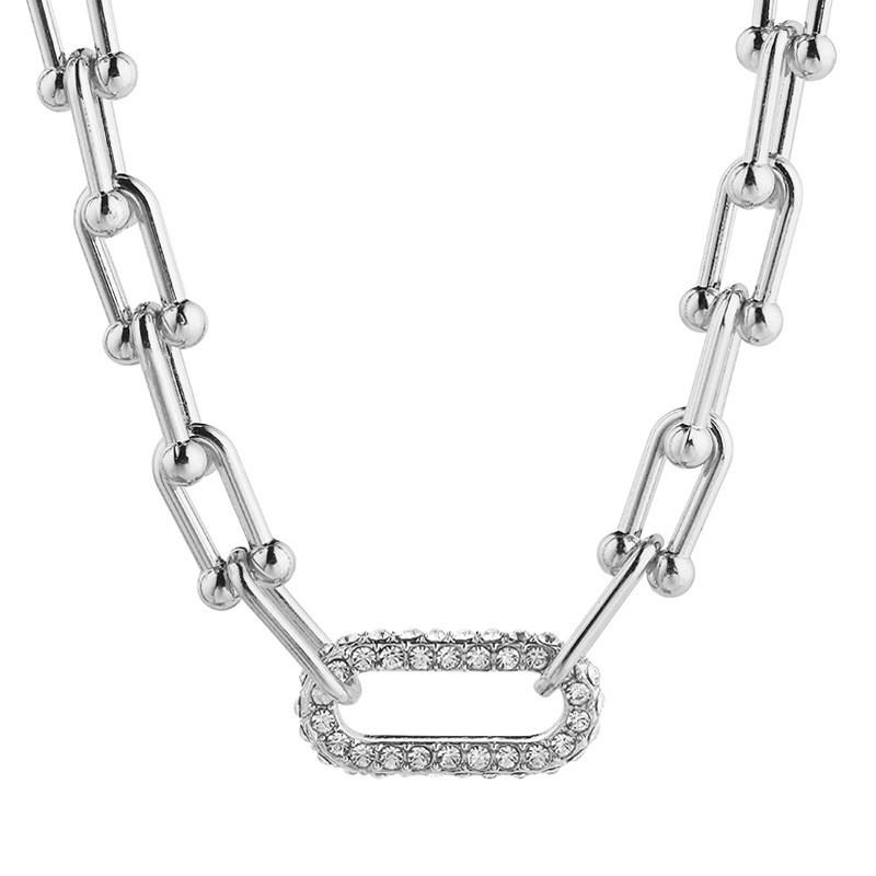 Gorgeous Durable And Stainless Steel Rhinestone Necklace For Women Gift Ready Design