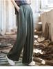 Wide-Leg Straight Pants: Women's Spring 2025 High-Waist Loose Cotton & Linen Retro Style