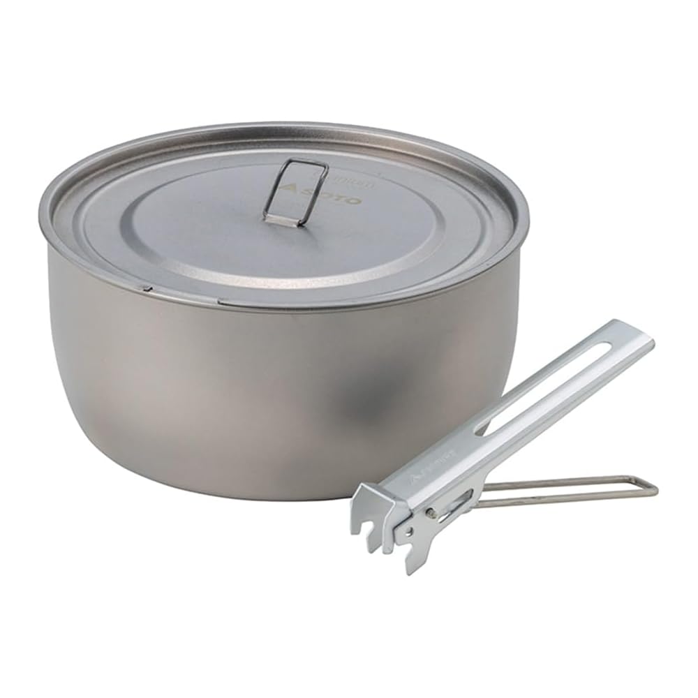 Soto Titanium Pot Deep Lightweight 0.3mm Compact Storage 1100ml Outdoor Camping Trekking SOD-531