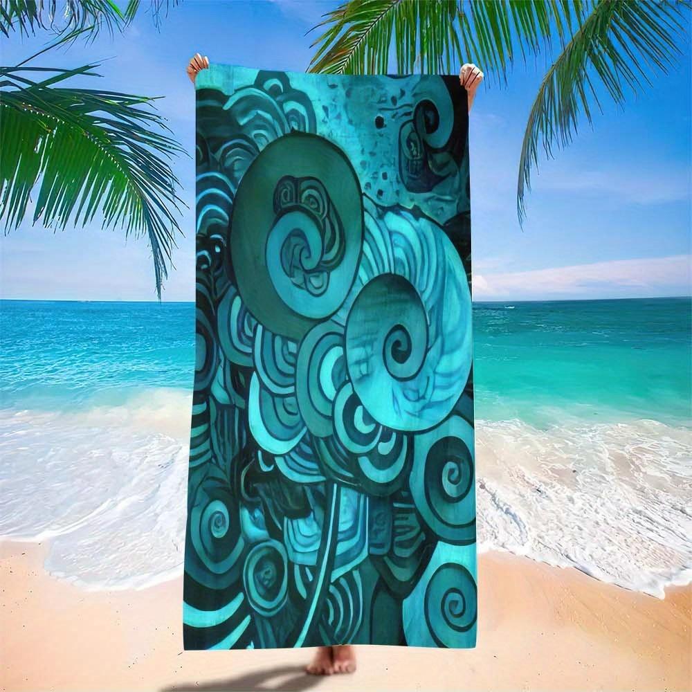 1pc Luxury Quick-Dry Oversized Beach Scarf - Lightweight Large Swim Cover Up, Poolside Wrap, Sand-Free Towel - Soft Microfiber