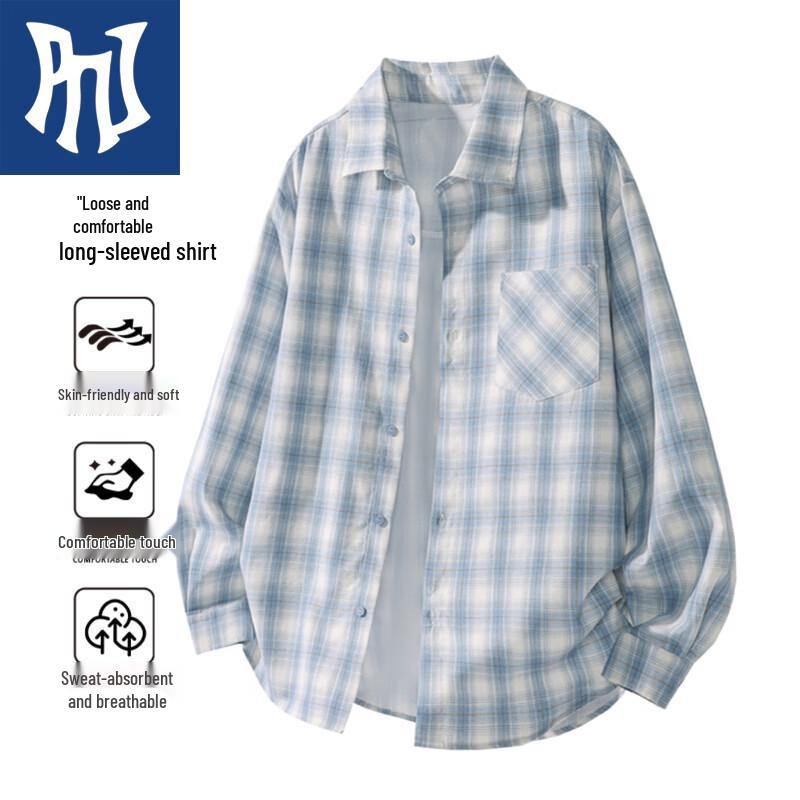 PNJ Men s Long Sleeve Plaid Casual Shirt 2XL
