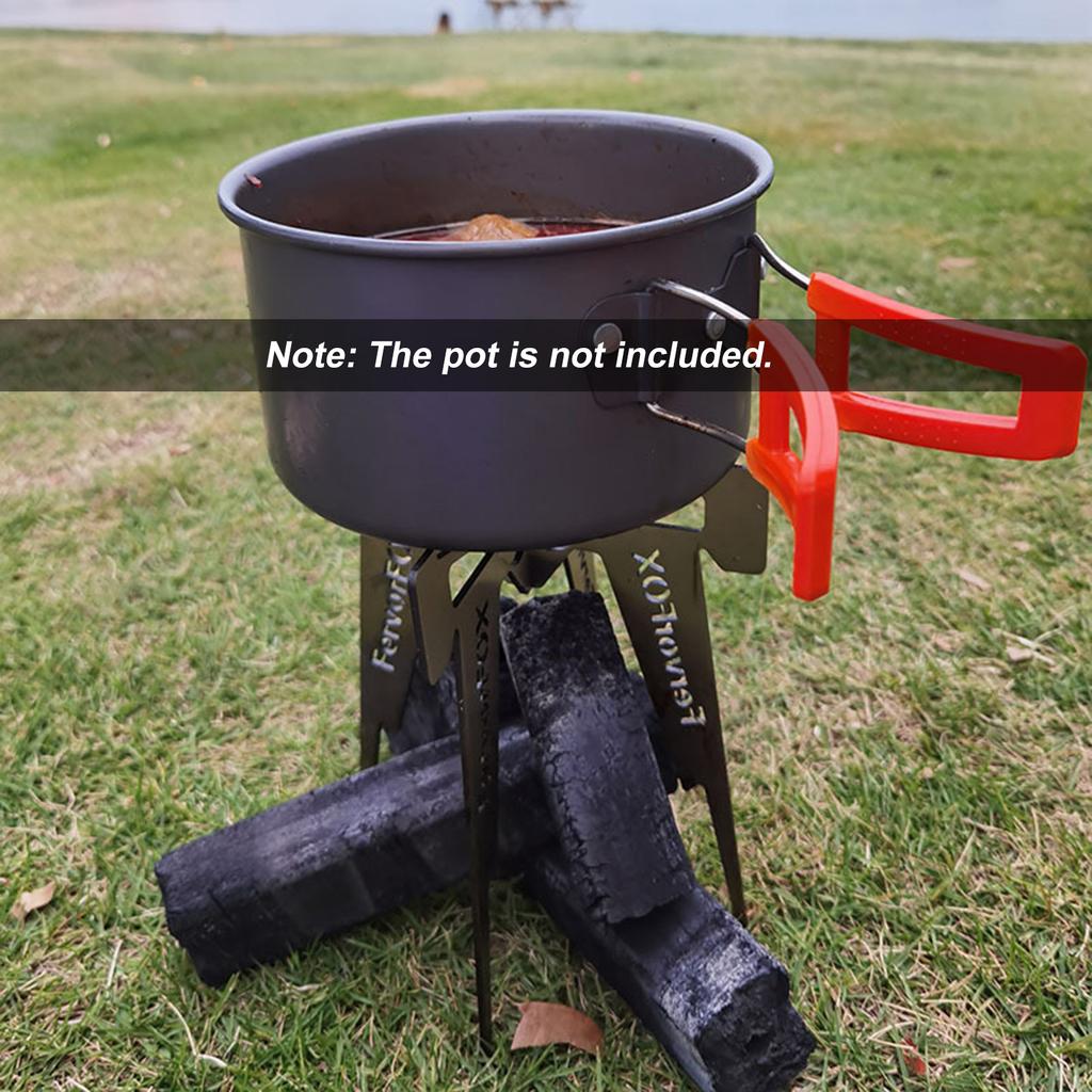 Folding Camping Pot Support Cross Stand Trivet Stove Rack for Outdoor Camping Hiking Backpacking