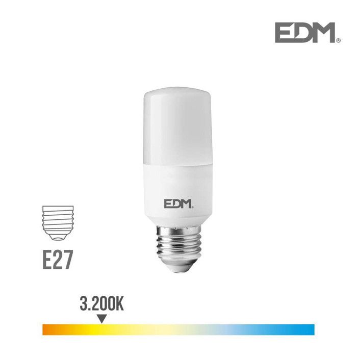 Ampoule LED Tubulaire E27 10W 1100 Lm 3200k EDM - Lumière Chaude