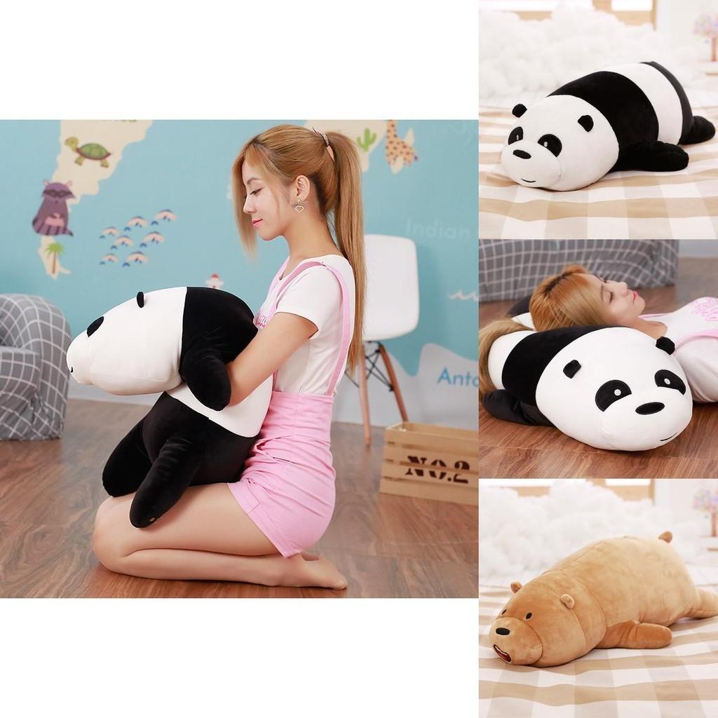 Entzückendes 80cm We Bare Bears Weiches Plüschtier mit entzückenden Grizzly- und Panda-Charakteren