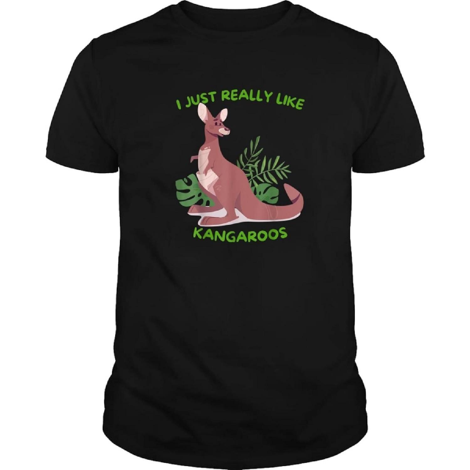 Kangaroos I Just Really Love Tee Cute Kangaroo T-Shirt Black XXXXXL разноцветный