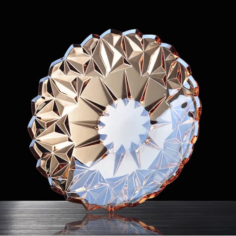 TAI SHUN Light Luxury Crystal Glass Fruit Bowl