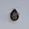 Natural Smoky Quartz Ring, 925 Sterling Silver Ring, Teardrop Smoky Ring, Gift for Her, Capricorn Birthstone Ring, Handmade Ring