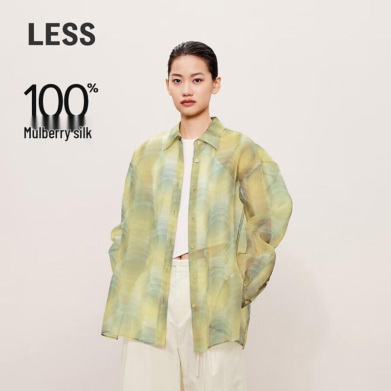 LESS 2024 Autumn Mulberry Silk Loose Long-Sleeve Shirt XS