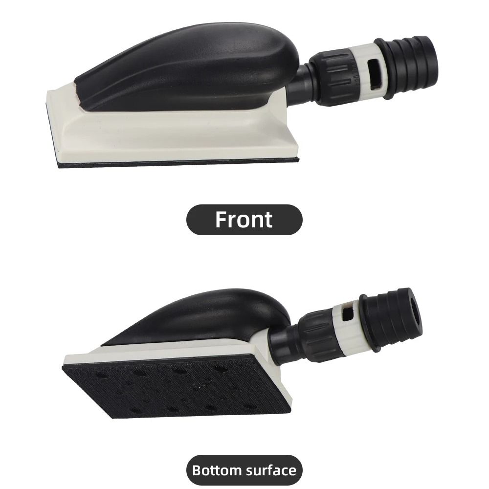 125/200/400mm Square Hand Grinding Plate Sanding Pad Hook Loop Hand Sanding Block Plastic Vacuum Dust Collection Polishing Plate