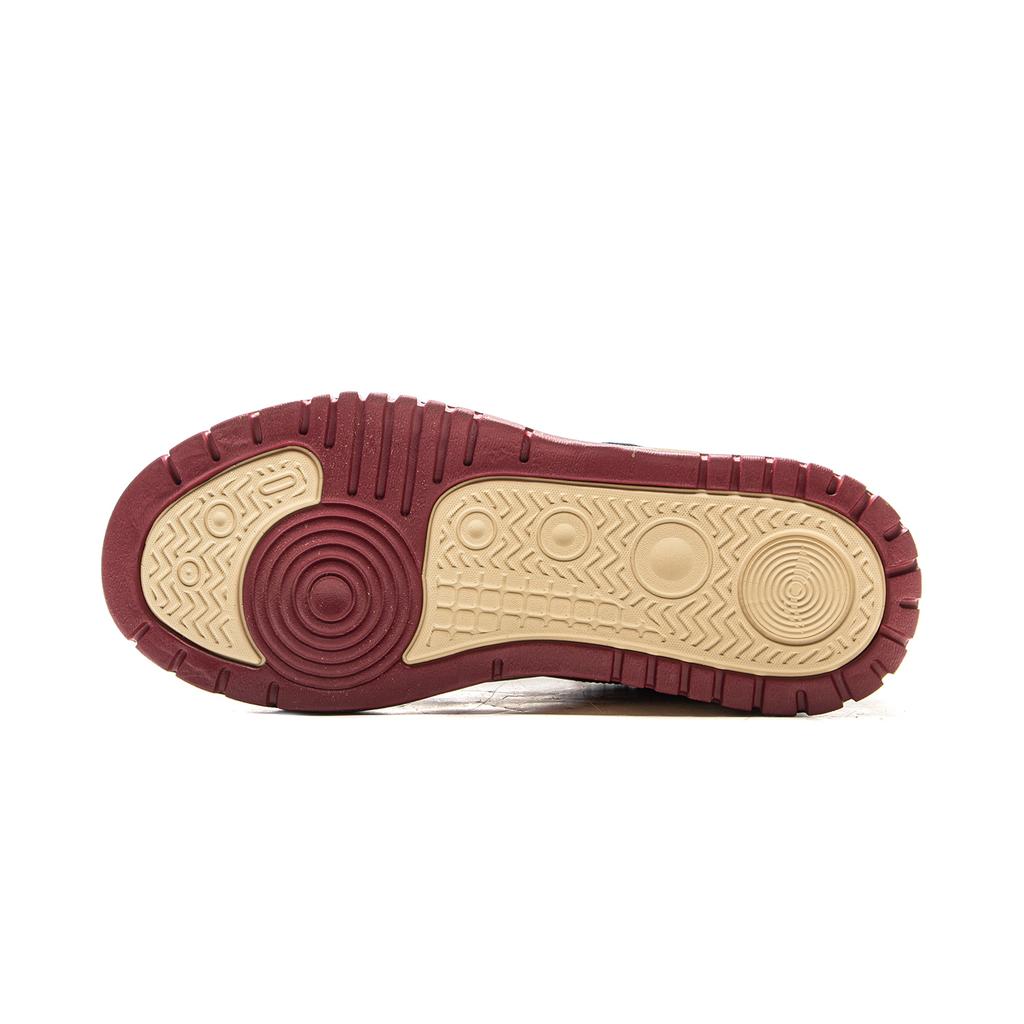 Li Ning Classic Fashion Trendy Thick Sole Height Increasing Slimming Versatile Bread Shoes Men Sneakers Dark-Red AGCV463-2