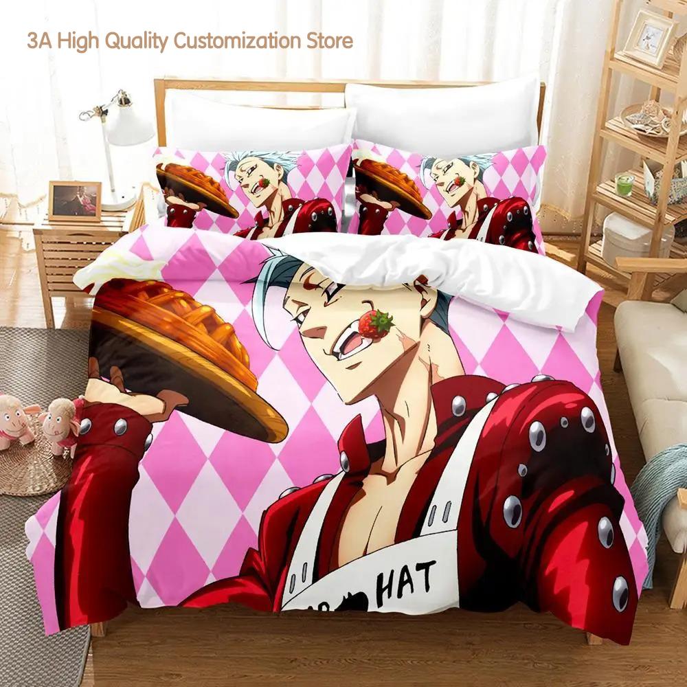 Escanor The Seven Deadly Sins Bedding Set Single Twin Full Queen King Size Bed Set Adult Boys Bedroom Duvetcover Sets 3D Anime