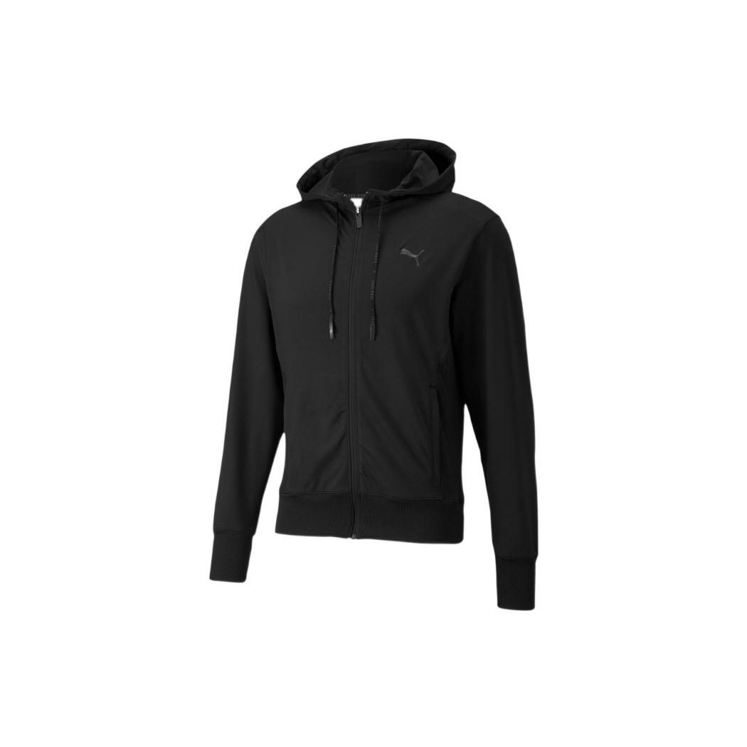 

Puma Однотонная спортивная тренировочная толстовка на молнии для мужчин Верхняя одежда Черный 521019-01 S
