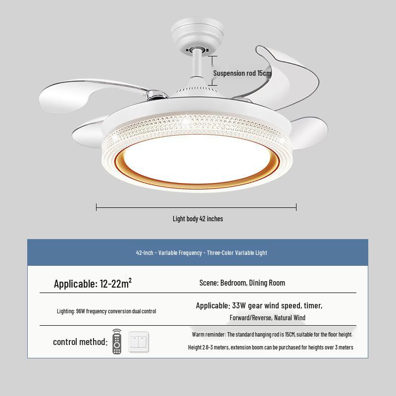 2026 New Model Flush Mount Ceiling Fan with Integrated Light for Living, Dining & Bedroom