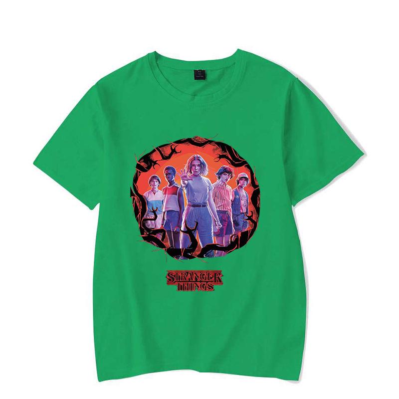 Stranger Things Cat Graphic Unisex Short Sleeve T-shirt - Summer Casual