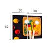 Szklana płyta ochronna na kuchenkę 2x30x52 Uśmiech