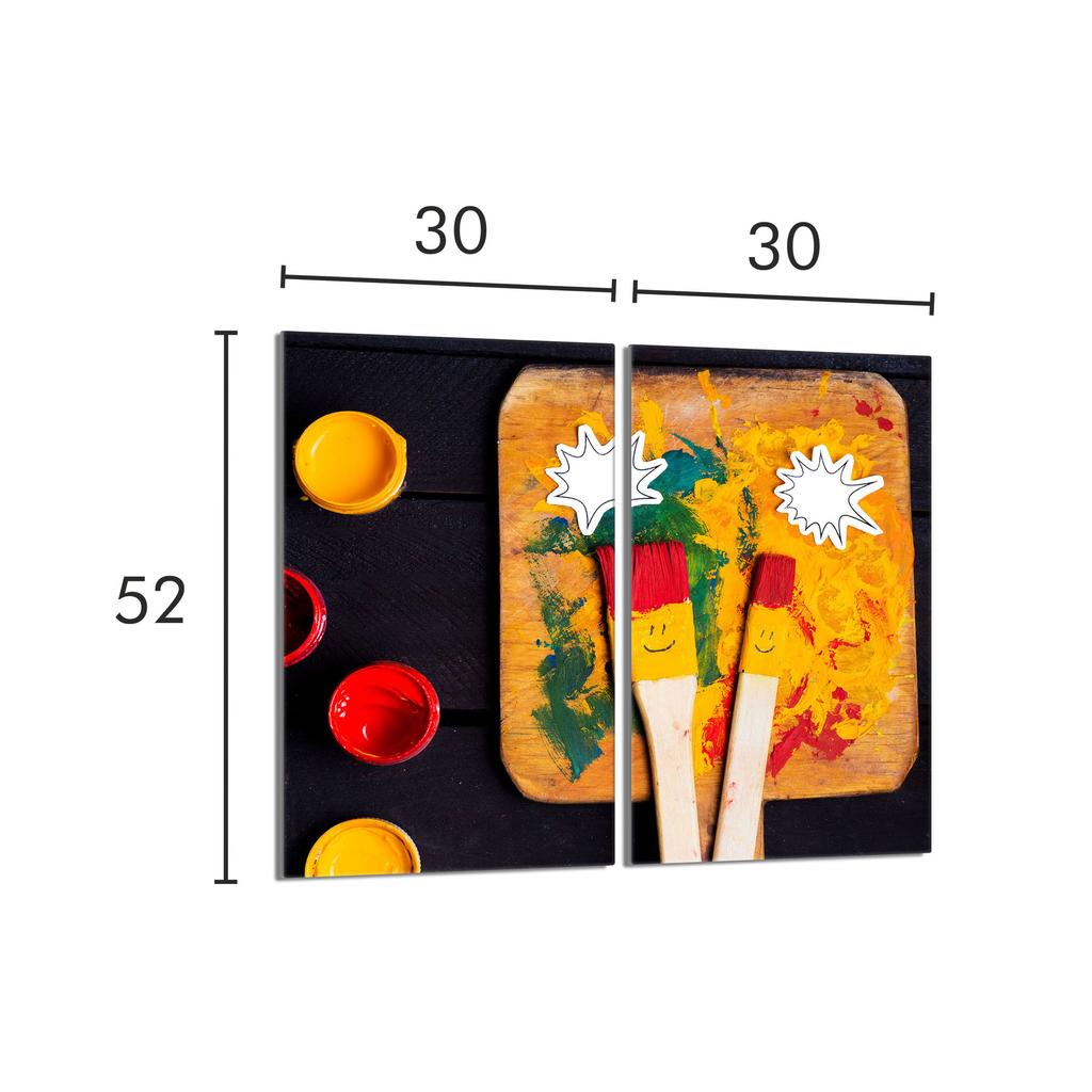 Szklana płyta ochronna na kuchenkę 2x30x52 Uśmiech