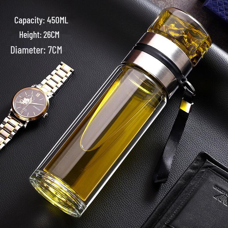 

OLOEY Stylish Insulated High Borosilicate Glass Travel Mug