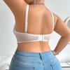 Sutiã Tamanho Europeu Seios Grandes Renda Vazada Feminino Bojo Fino Recolhido Plus Size Aro de Aço DE