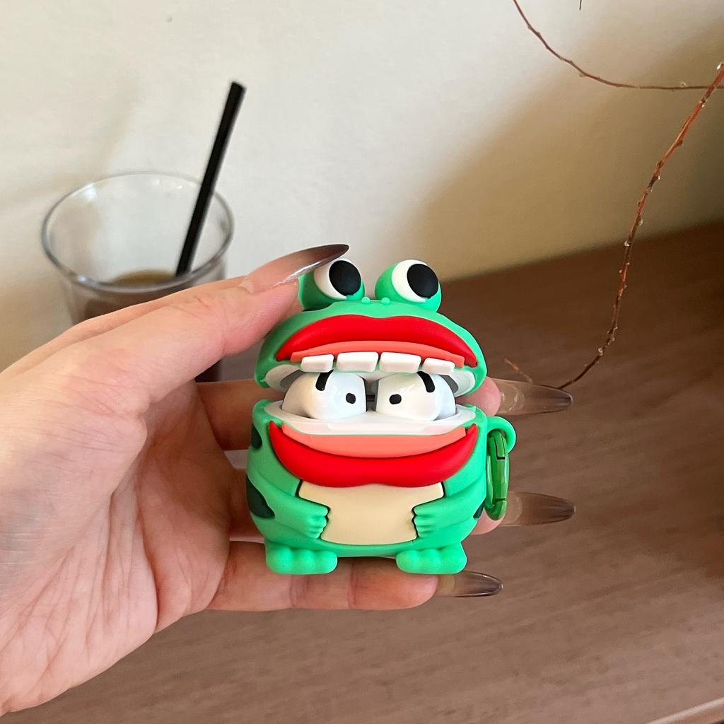 Funny sausage mouth frog AirPods pro1 apple bluetooth headset case 1/1 generation cartoon protective case