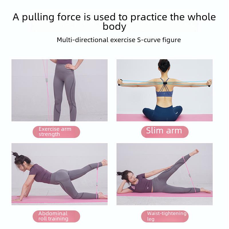 8-Character Yoga Elastic Puller: Beautiful Back, Chest Expansion & Female Fitness Rope