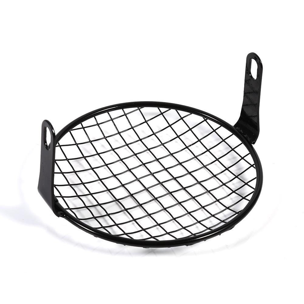6.3 Retro Motorcycle Grill Side Mount Headlight Lamp Cover Mask Cafe Racer