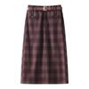 Women's Plaid Mid-Length Bodycon Skirt - 2024 Autumn/Winter Style