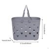 Beach Tote Bag Bathing Basket Organizer Hollow Heart Bath