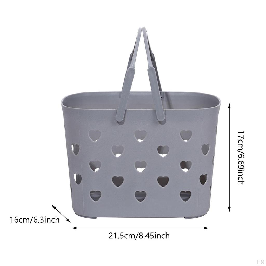 Beach Tote Bag Bathing Basket Organizer Hollow Heart Bath