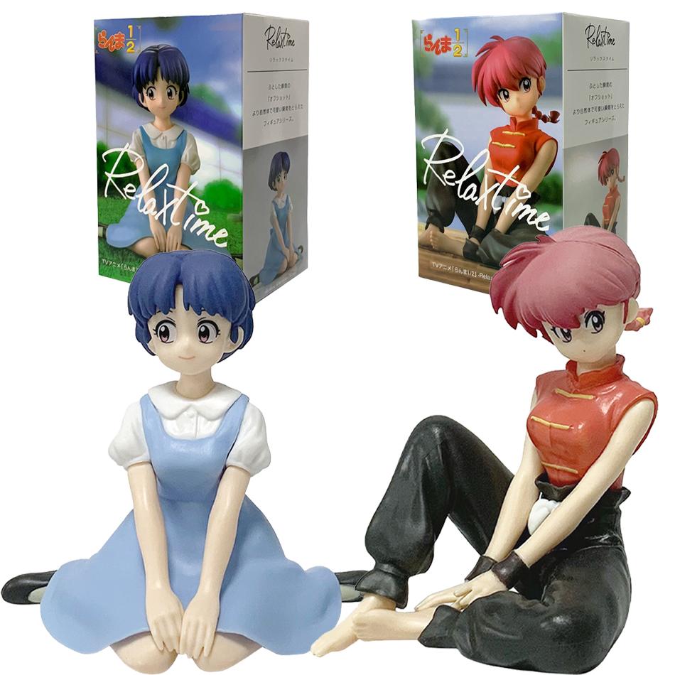 In Stock 10CM Ranma 1/2 Tendou Akane Ranma PVC Anime Figure Periphery Kawaii Sitting Toys Desktop Car Ornaments Model Gifts