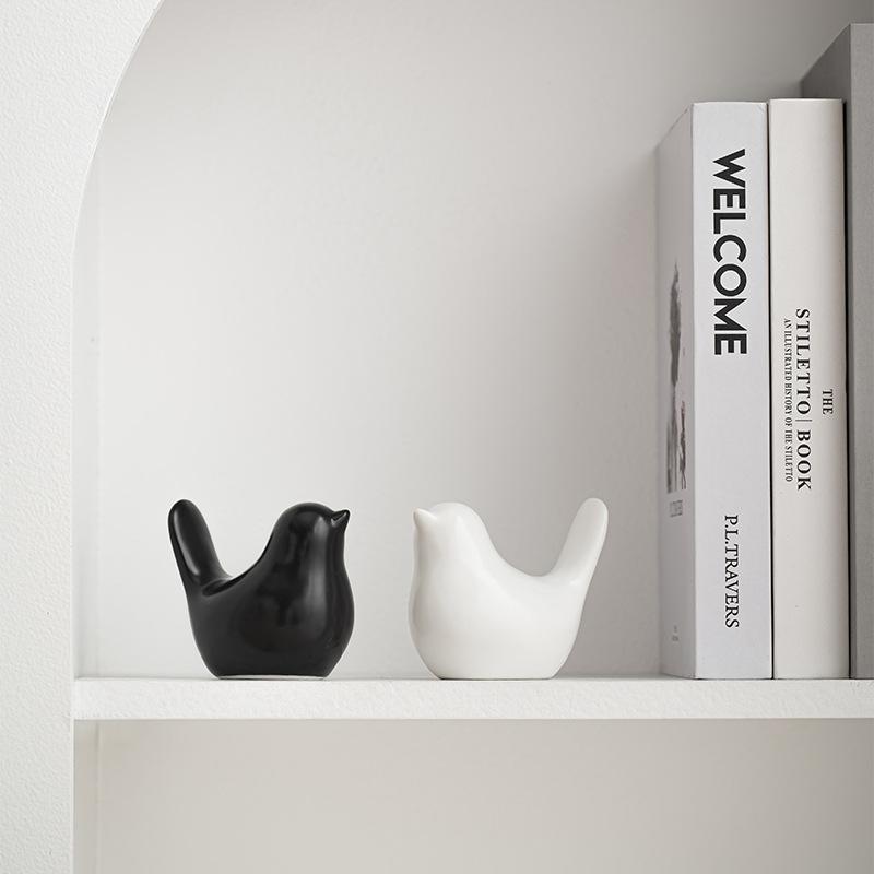 Modern Simple Luxury Ceramic Bird Figurines Home Decoration Accessories Bird Figures Decorative Wedding Ornaments