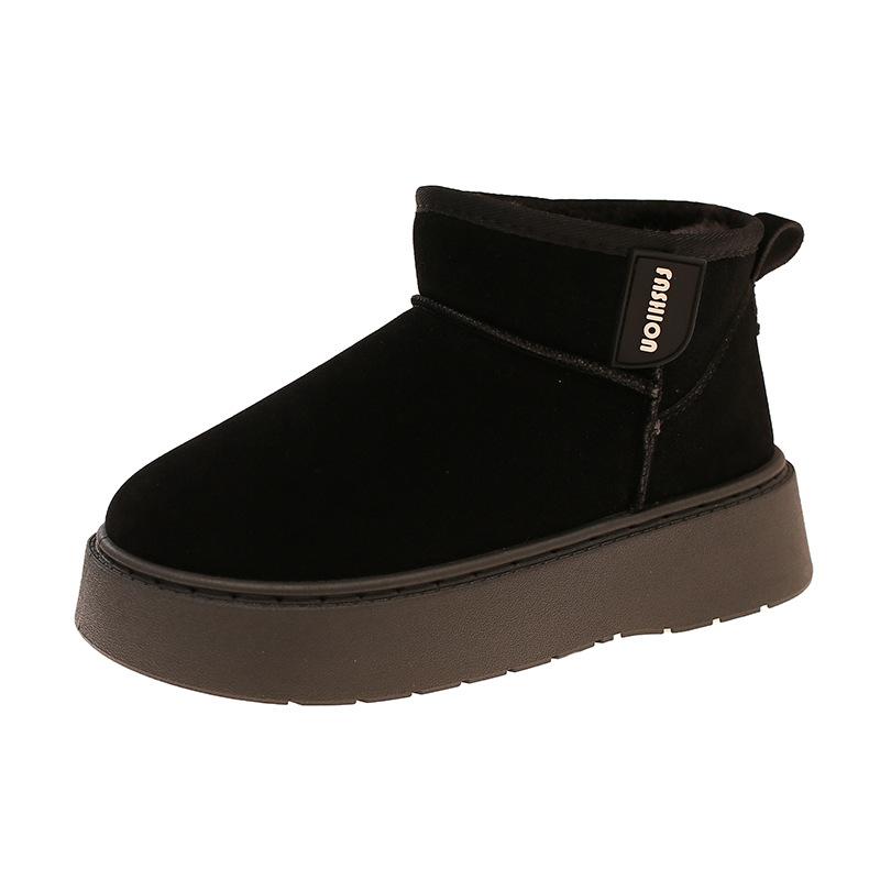 Winter New Short Snow Boots Women's Platform Short Boots Women's Velvet Thermal Cotton Boots